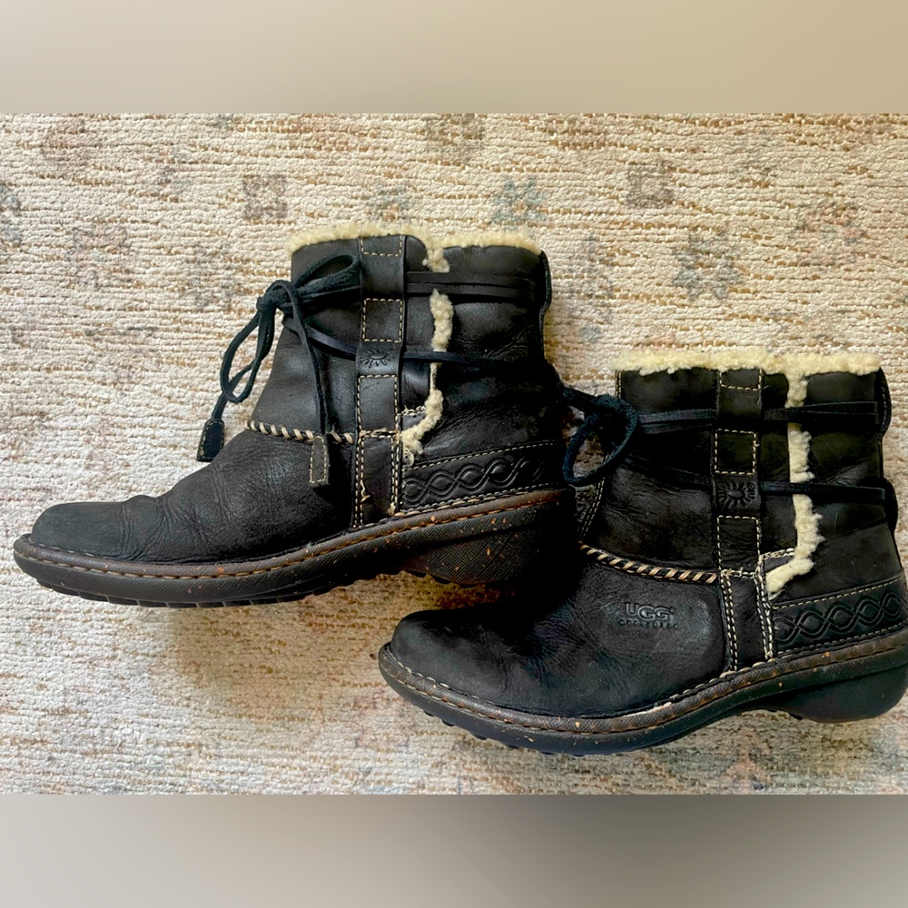 UGG Black Caspia Winter Boots size 6
